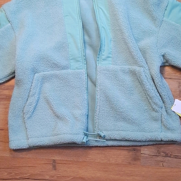 Women's Teal/Aqua full zip fleece style jacket - Picture 4 of 7